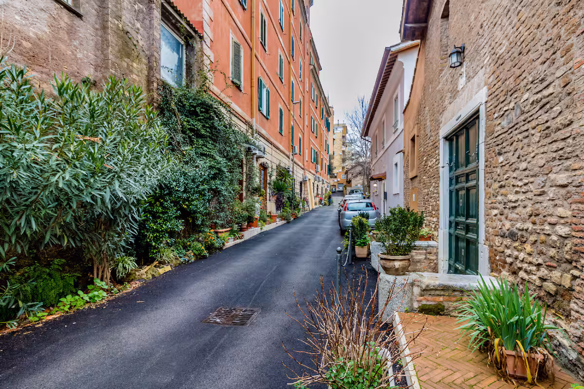 Residential street in Trionfale near All you need in Rome, Vatican Museums area